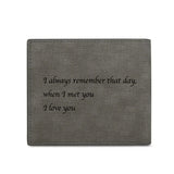 Men's Engraving Photo Wallet Vintage Short Wallet Personalized Gift
