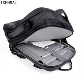 Men's Business Travel Backpack USB Charging 17 Inch Laptop Bag