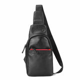 Men's Soft Leather Crossbody Bag Chest Waist Pack Sling Pack