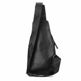 Men's Soft Leather Crossbody Bag Chest Waist Pack Sling Pack