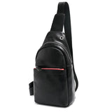 Men's Soft Leather Crossbody Bag Chest Waist Pack Sling Pack
