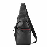 Men's Soft Leather Crossbody Bag Chest Waist Pack Sling Pack