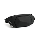 Men's Crossbody Bag Theftproof Rotatable Button Open Leather Chest Bags