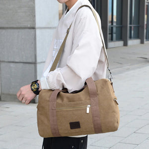 Men's Canvas Travel Tote Cross Body Classic Handbag