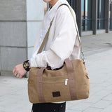 Men's Canvas Travel Tote Cross Body Classic Handbag