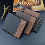 Men's Short Wallet Frosted Large Capacity Money Clip