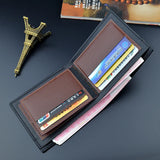 Men's Short Wallet Frosted Large Capacity Money Clip
