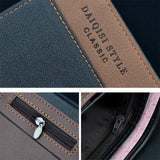 Men's Short Wallet Frosted Large Capacity Money Clip