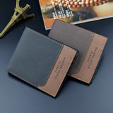 Men's Short Wallet Frosted Large Capacity Money Clip