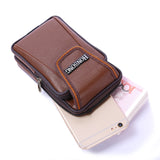 Men's Faux Leather Zipper Waist Bag Multi-Pockets