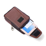 Men's Faux Leather Zipper Waist Bag Multi-Pockets