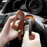 Men's First Layer Oil Wax Leather Key Bag