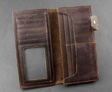 Men's Leather Bifold Zipper Wallet Eagle Clutch Purse