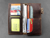 Men's Leather Bifold Zipper Wallet Eagle Clutch Purse