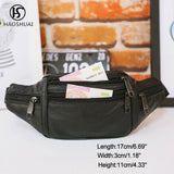 Men's Leather Waist Bag Fanny Pack Hip Belt Bag Casual Bags