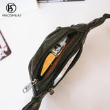 Men's Leather Waist Bag Fanny Pack Hip Belt Bag Casual Bags
