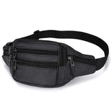 Men's Leather Crossbody Anti-theft Waist Bag