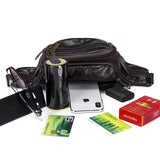 Men's Leather Crossbody Anti-theft Waist Bag