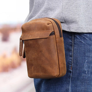 Men's Leather Fanny Waist Bag Purse Pouch Shoulder Messenger Bags