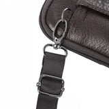 Men's Leather Phone Pouch Belt Bag Shoulder Crossbody Waist Pack