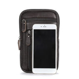 Men's Leather Phone Pouch Belt Bag Shoulder Crossbody Waist Pack