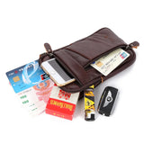 Men's Leather Waist Packs Phone Pouch Bags Handbag Small Chest Bag
