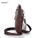 Men's Leather Waist Pack Phone Pouch Bag Chest Shoulder Belt Bag
