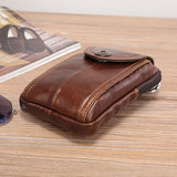 Men's Leather Waist Pack Phone Pouch Bag Waist Bag