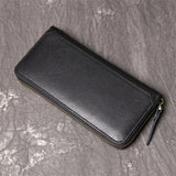 Men's Leather Wallet Clutch Cash Cards Case Purse