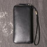 Men's Leather Wallet Clutch Cash Cards Case Purse