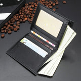 Men's Short Wallet Personality Vertical Large Capacity Wallet