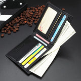 Men's Short Wallet Personality Vertical Large Capacity Wallet