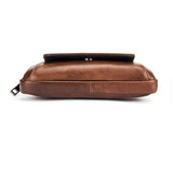Men's Leather Belt Bag 5.5-Inch Phone Waist Bag Sunglass Pockets