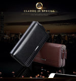 Men's Business Handbag PU Large Capacity Wallet Clutch Brown