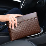 Men's Soft Leather Envelope Clutch Handbag
