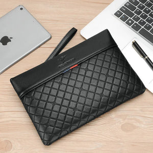 Men's Soft Leather Envelope Clutch Handbag