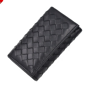 Men's Sheepskin Key Holder Wallet with Keychain