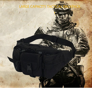 Men's Khaki Waist pack Tactical Water Bottle Belt Fanny Pack