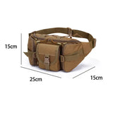 Men's Khaki Waist pack Tactical Water Bottle Belt Fanny Pack