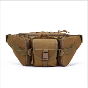 Men's Khaki Waist pack Tactical Water Bottle Belt Fanny Pack