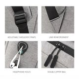 Men's Laptop Backpack USB Charging Business School Bag Man