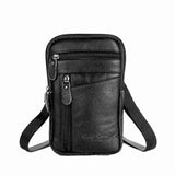 Men's Leather Chest Crossbody Backpack