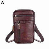 Men's Leather Chest Crossbody Backpack