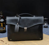 Men's Leather Messenger Business Work Bag Laptop Briefcase Coffee