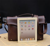 Men's Leather Messenger Business Work Bag Laptop Briefcase Coffee