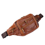 Men's Leather Waist Bag, Sheepskin Casual Chest Bag