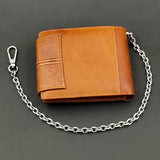 Men's Leather Wallet with Chain