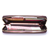Men's Vintage Cow Leather Long Wallet Business Handbag