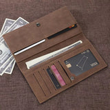 Men's Inscription Photo Engraved Leather Wallet Slim Bifold Style