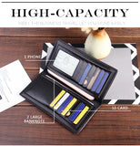 Men's Leather Long Wallet Strap Credit Multi-card Slot Thin Wallet